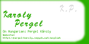 karoly pergel business card